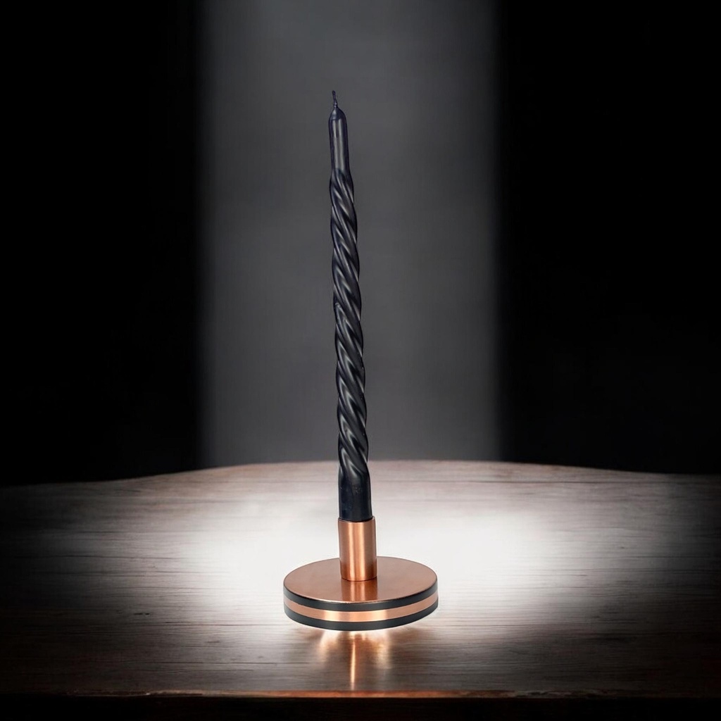 Kerzenständer kupfer/schwarz 6cm