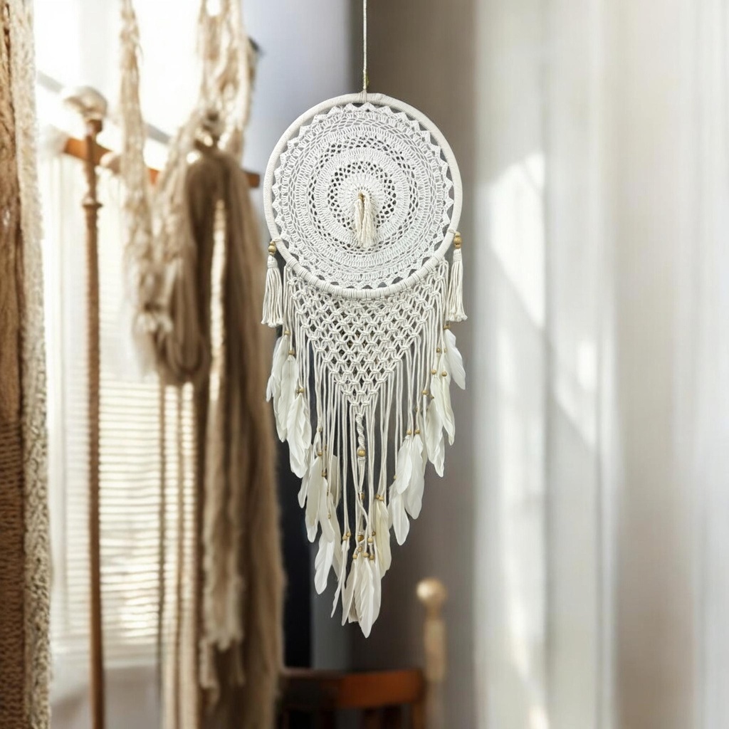 Dreamcatcher weiß D:40cm