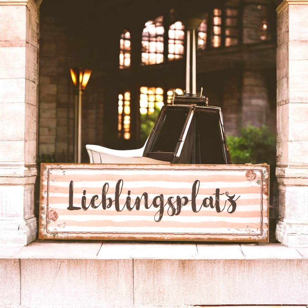 Holzschild "Lieblingsplatz" 24 x 14cm