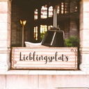 Holzschild "Lieblingsplatz" 24 x 14cm