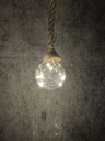 LED Glaskugel am Seil anthrazid 10cm