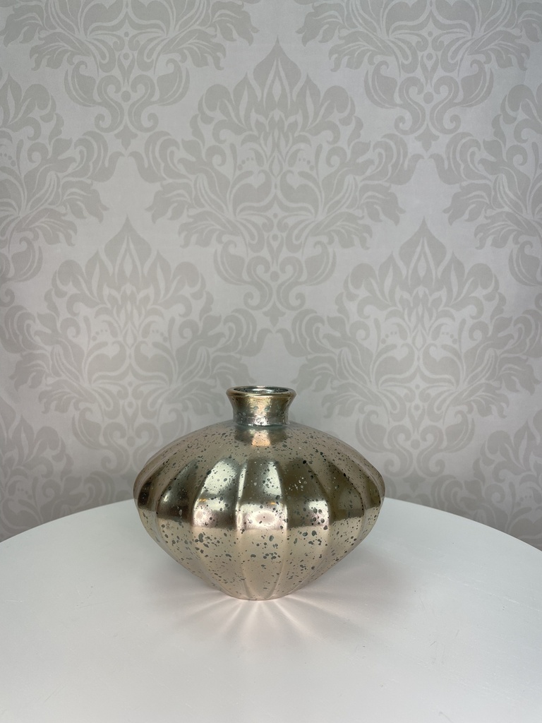 Glasvase " Chloé" D: 19cm H: 14cm gold