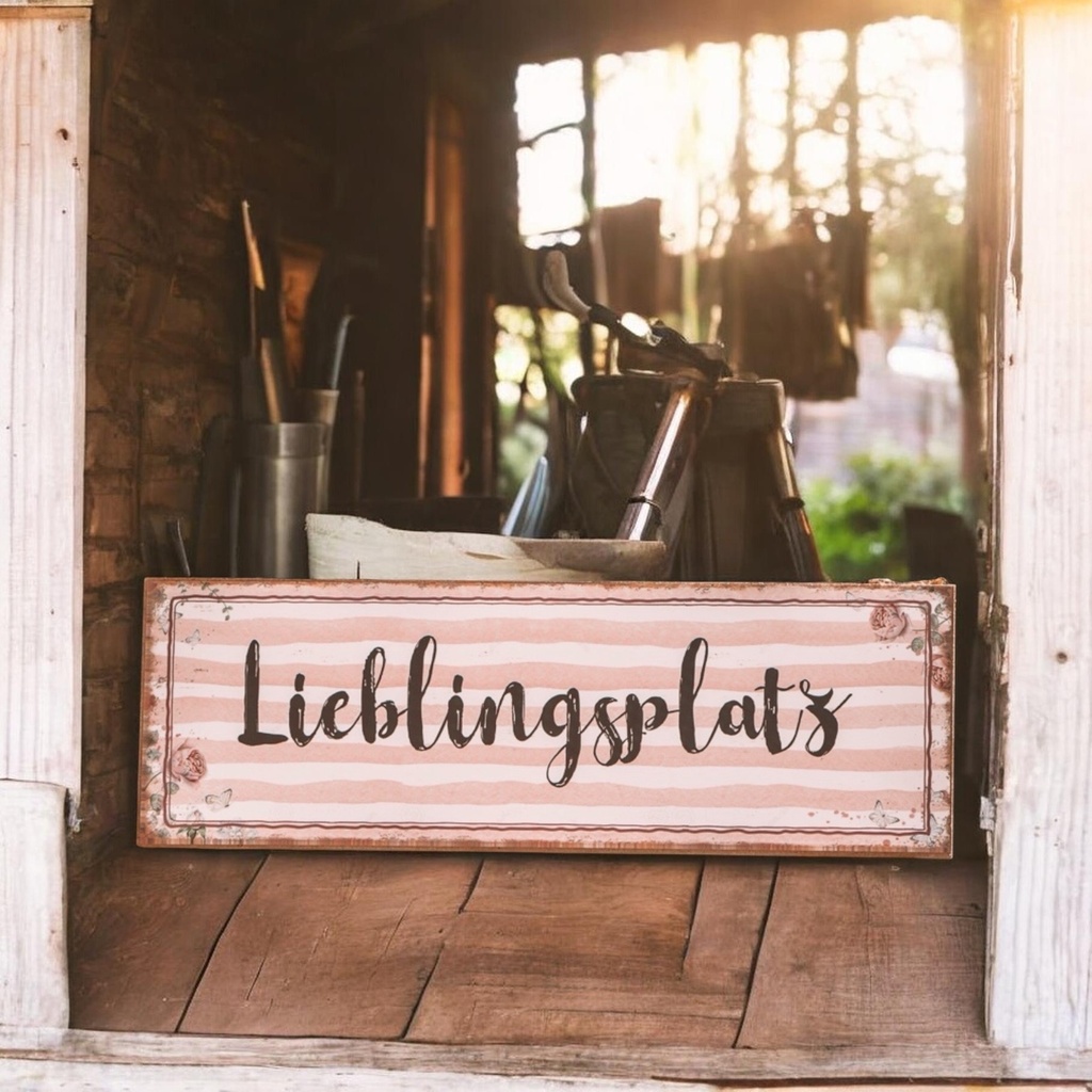 Holzschild "Lieblingsplatz" 24 x 14cm
