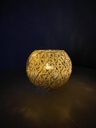 Kerzenglas mit beweglicher Flamme silber 12 cm x 10cm mit Timer