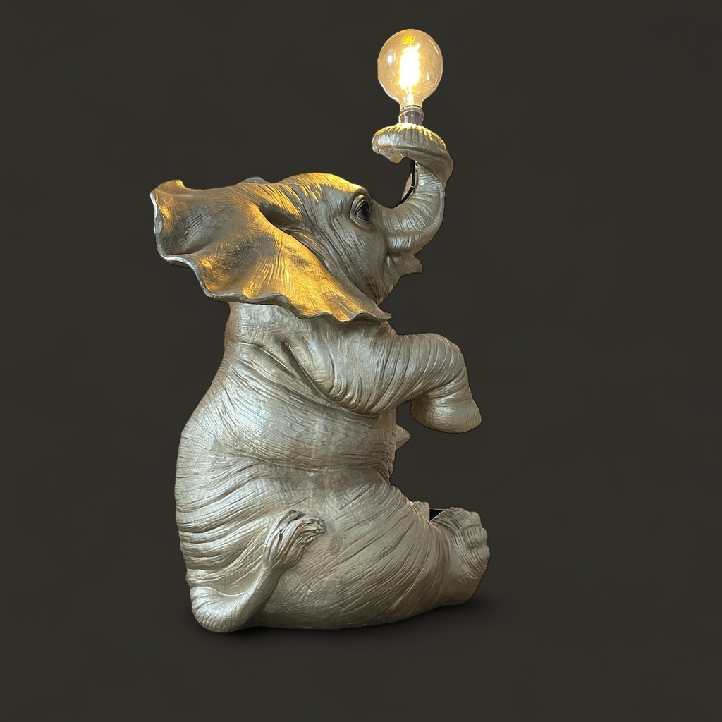 Lampe "Elefant" champagner H: 89cm