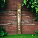 Holzschild "Willkommen" klein H: 78cm B: 10cm