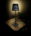 LED Tischlampe beschriftet
