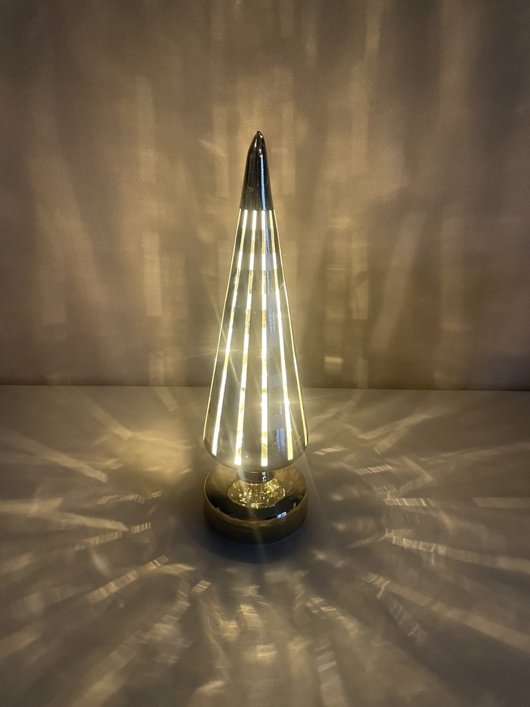 Glasbaum Diamant Matt Gold H: 30cm