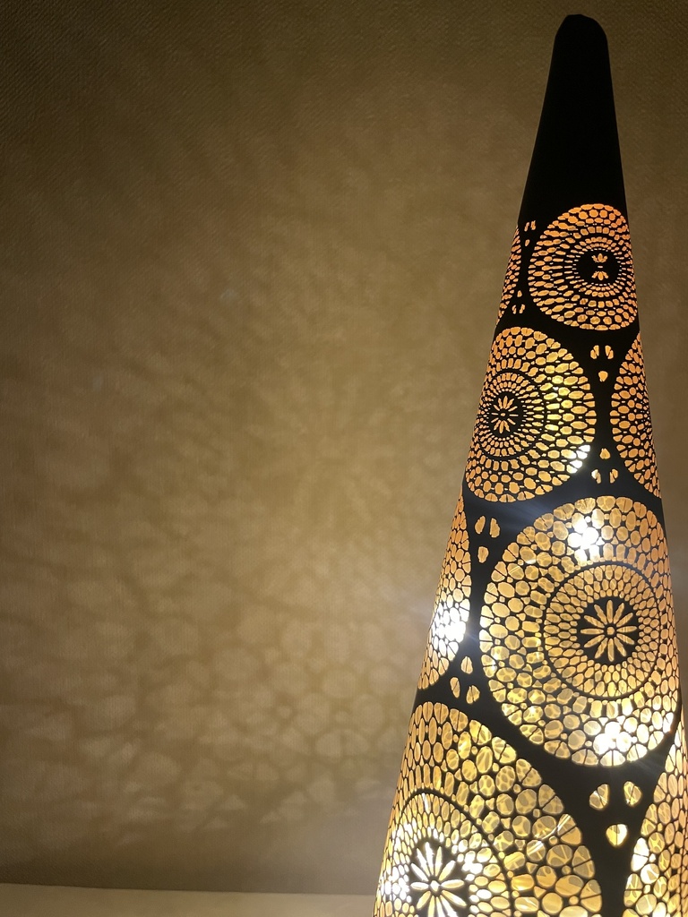 Glasbaum "Marrakesch" Schwarz/Gold H: 30cm