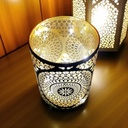 Glaszylinder " Marrakesch" Schwarz/ GoldH: 12cm