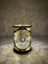Glaszylinder " Marrakesch" Schwarz/ GoldH: 12cm