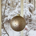 Glaskugel matt champagner/ gold D: 12cm
