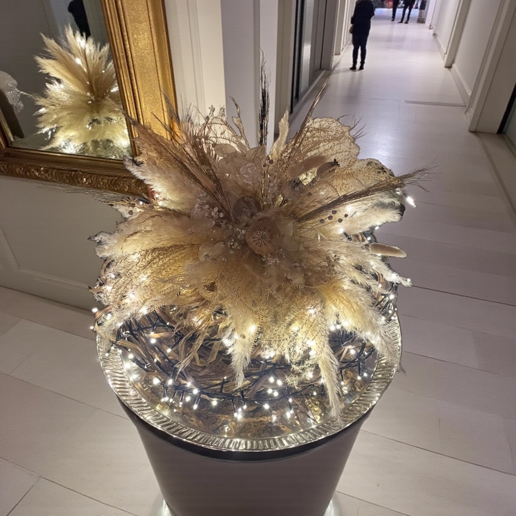 Weidenkorb D: ca. 40cm beleuchtet