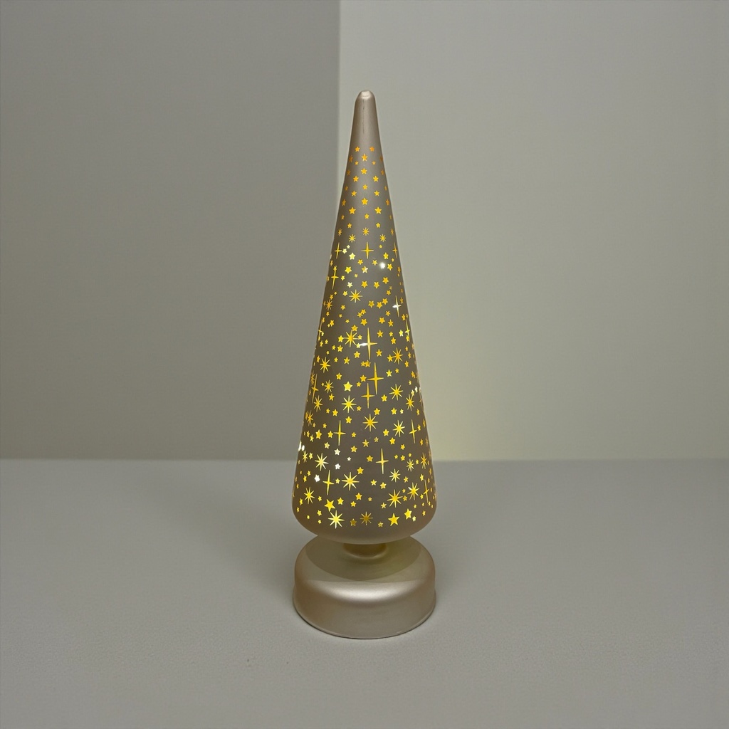 Glasbaum matt champagner H: 30cm