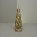 Glasbaum matt champagner H: 30cm