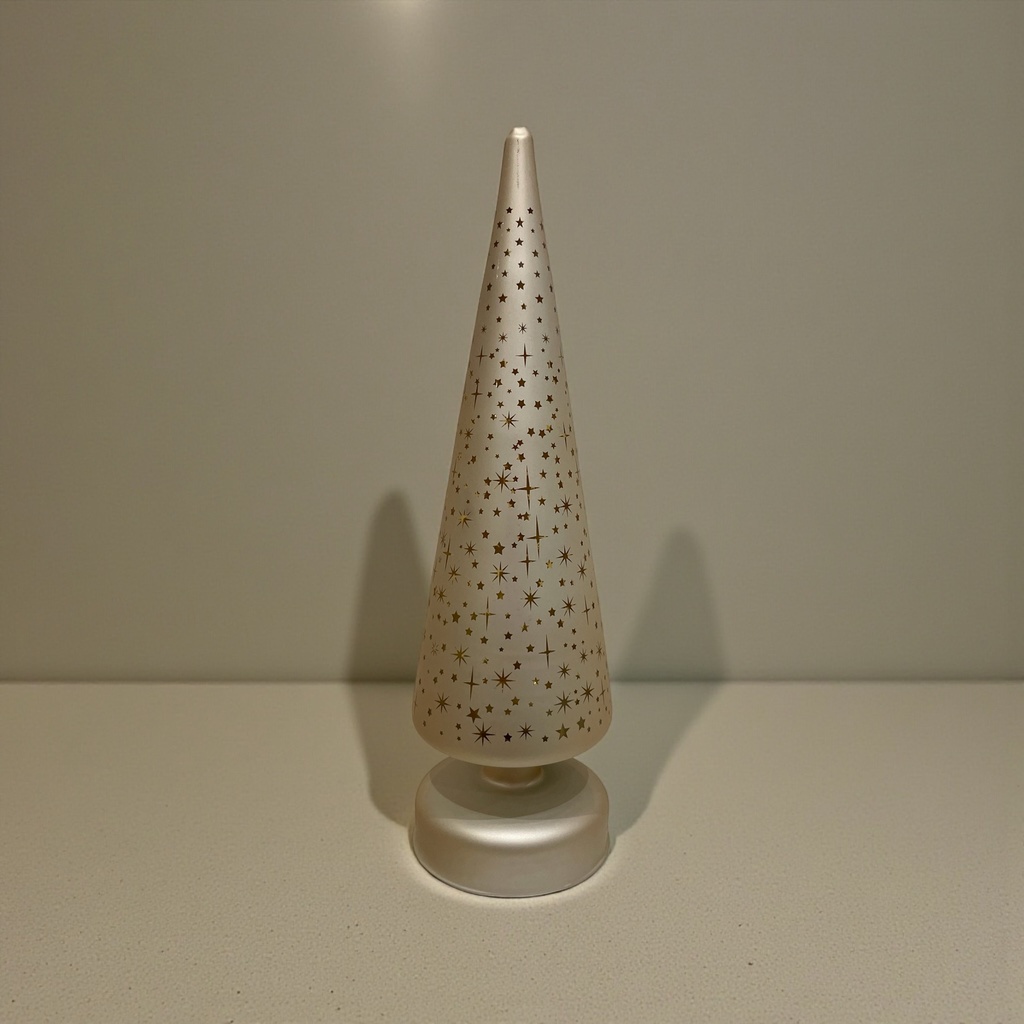 Glasbaum matt champagner H: 30cm