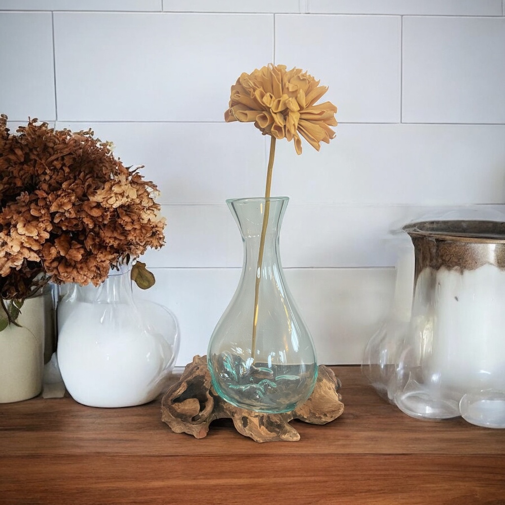 Wurzel mit rundem Glas 23 x 15 x 16 cm