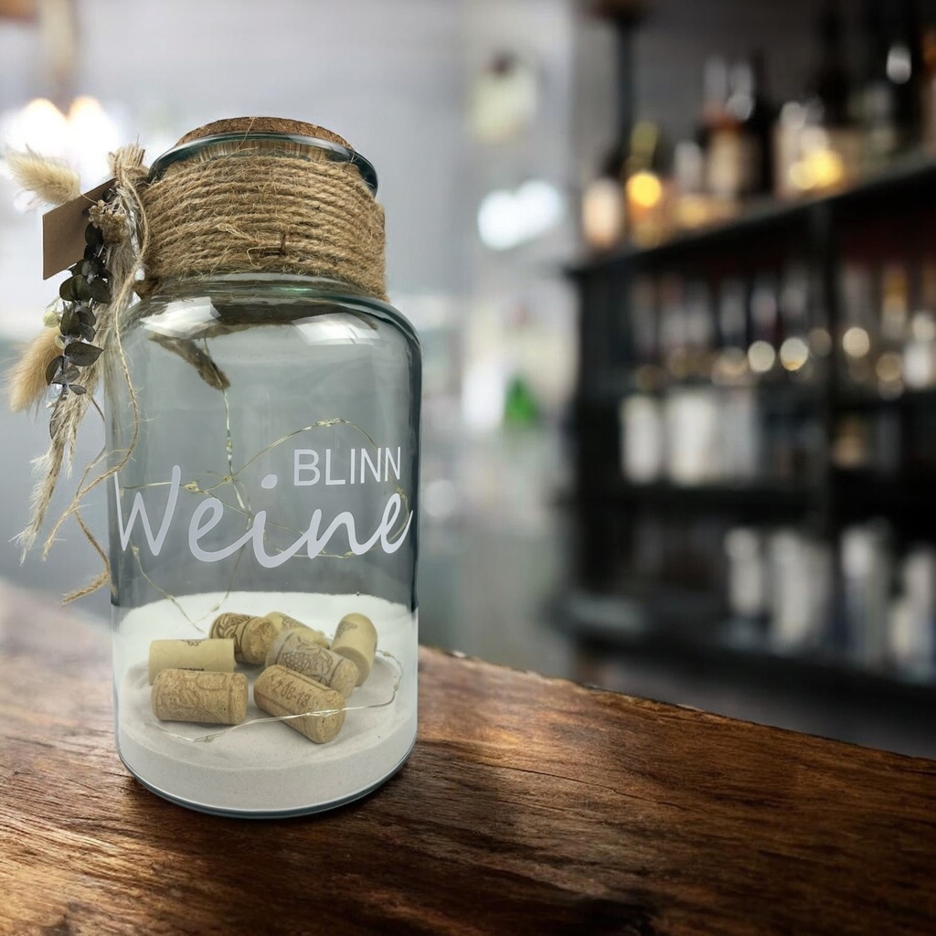 Korkenglas beschriftet 25cm