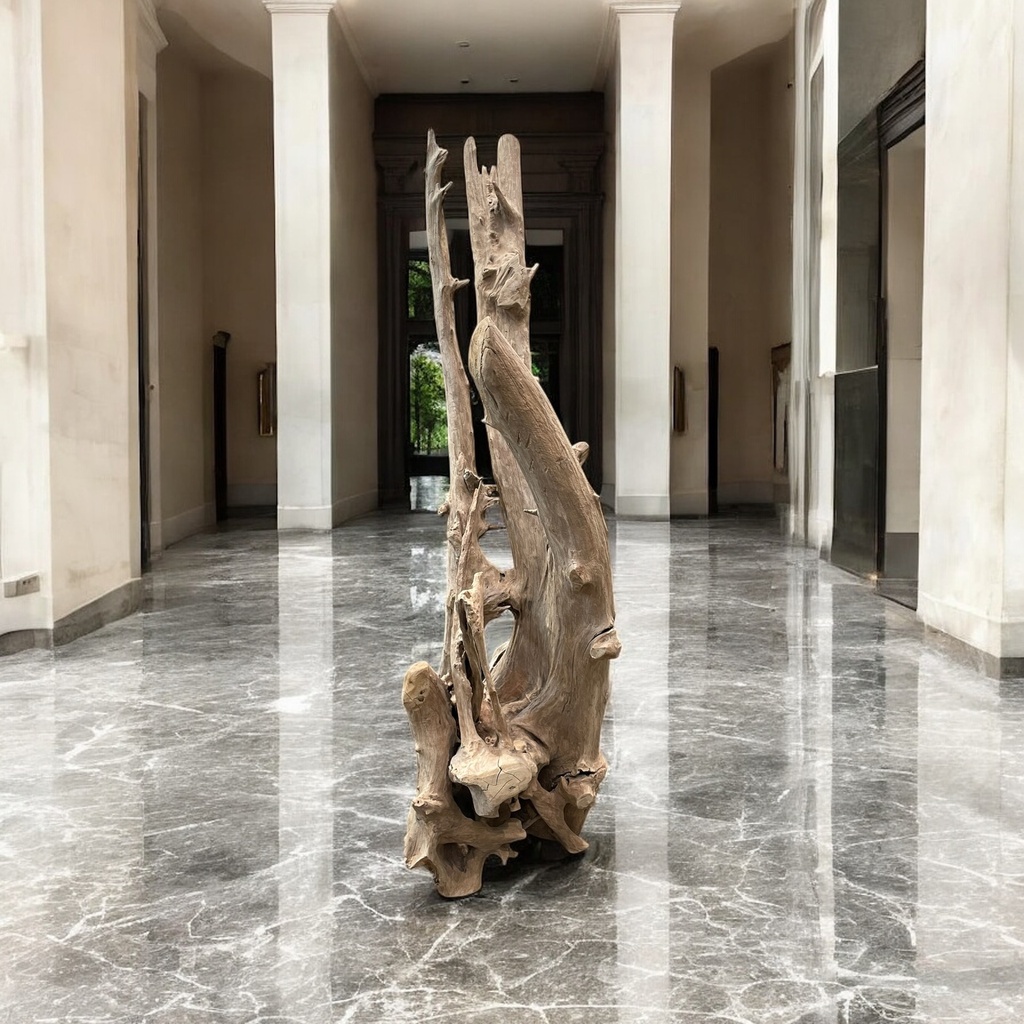 Wurzel aus Teakholz / Größe: ca. 70x50x155 cm