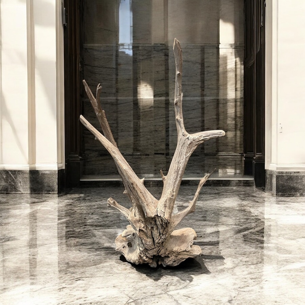 Wurzel aus Teakholz / Größe: ca. 70x50x155 cm