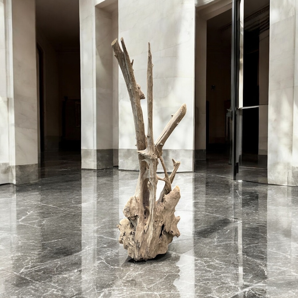Wurzel aus Teakholz / Größe: ca. 70x50x155 cm