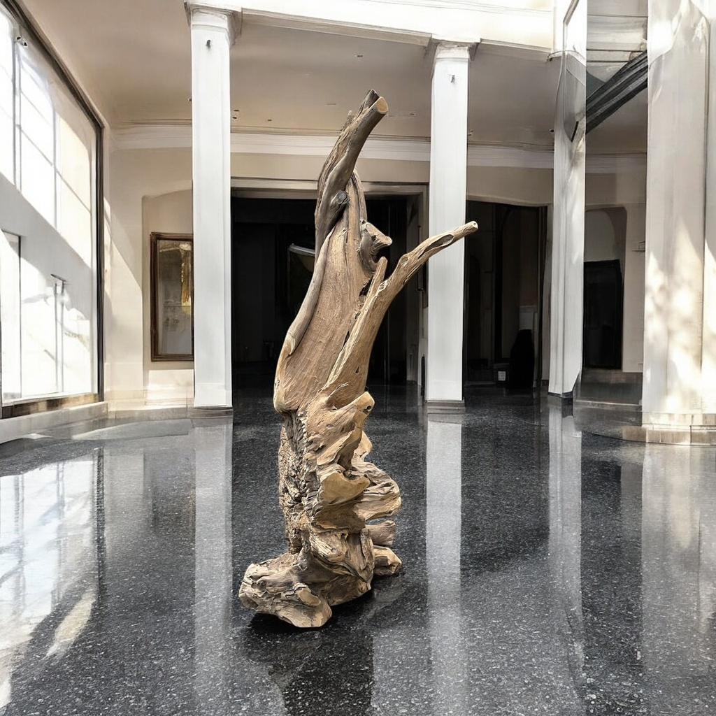 Wurzel aus Teakholz / Größe: ca. 70x50x155 cm