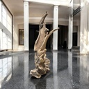 Wurzel aus Teakholz / Größe: ca. 70x50x155 cm