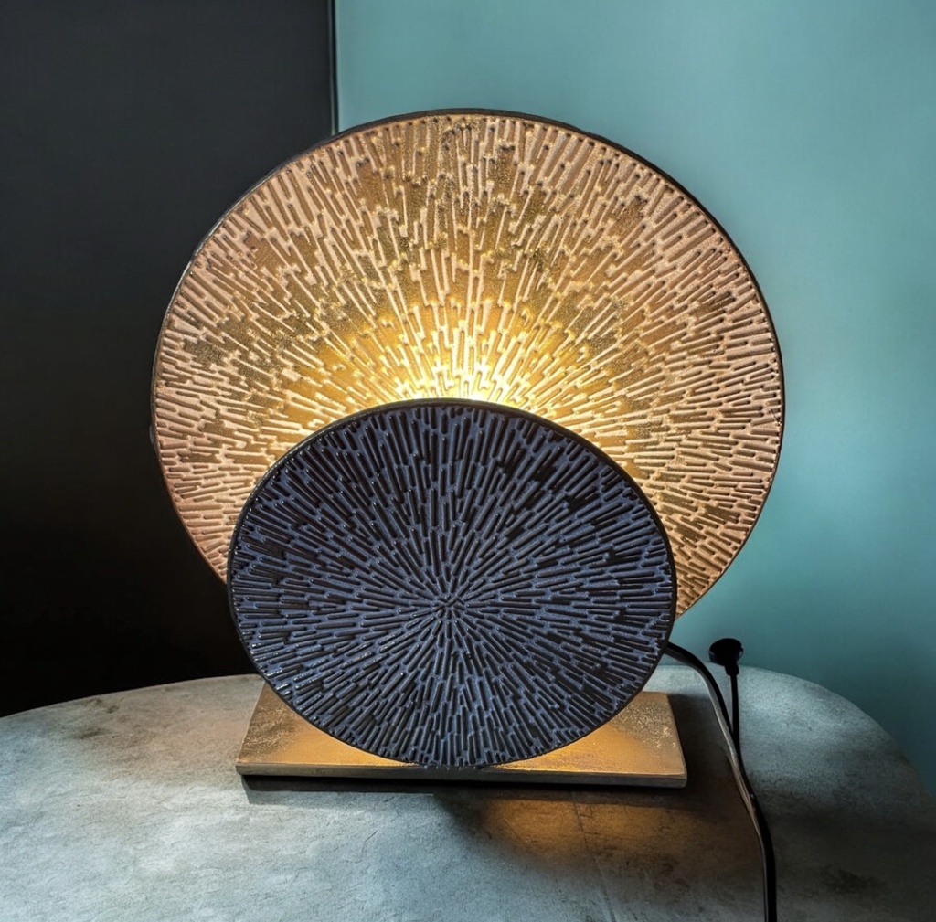 Tischlampe gold H: 39,5cm