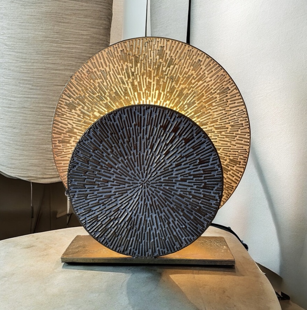 Tischlampe gold H: 39,5cm