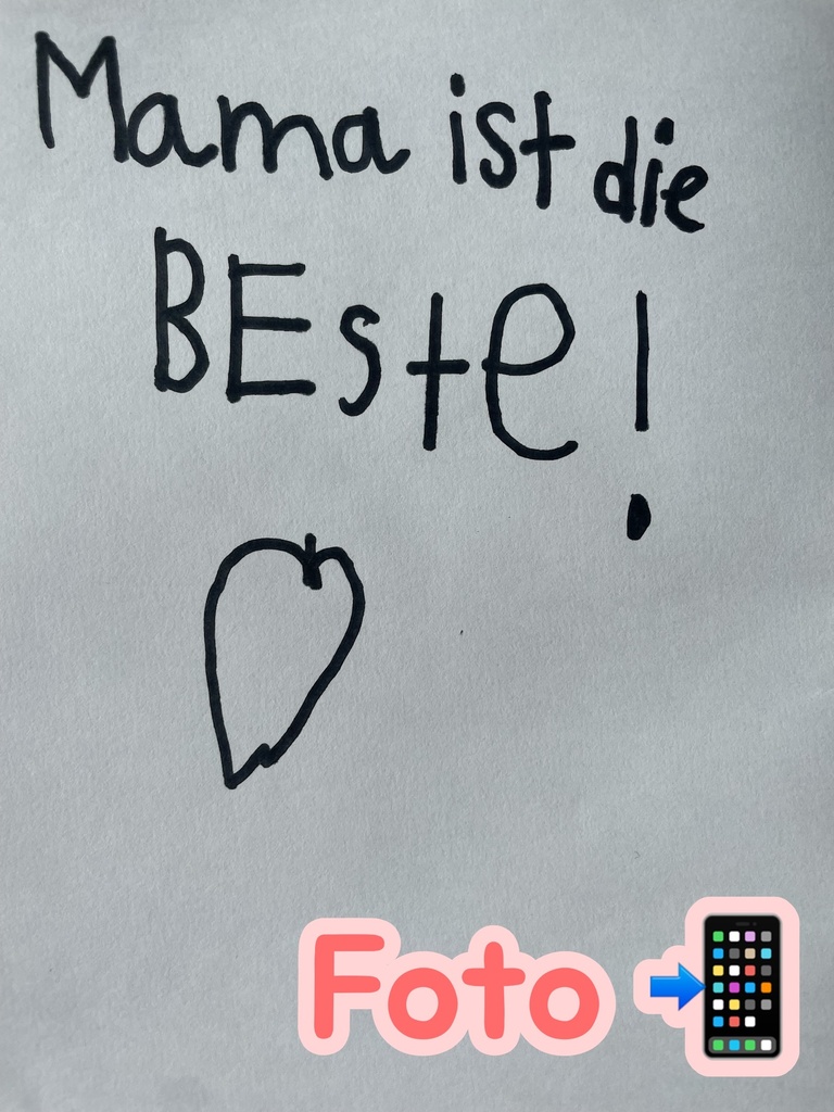 Personalisierte Tasse mit eigener Handschrift oder Zeichnung