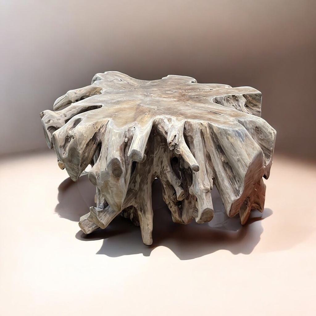 Tisch aus Teakwurzel H: 48cm D: ca.100cm