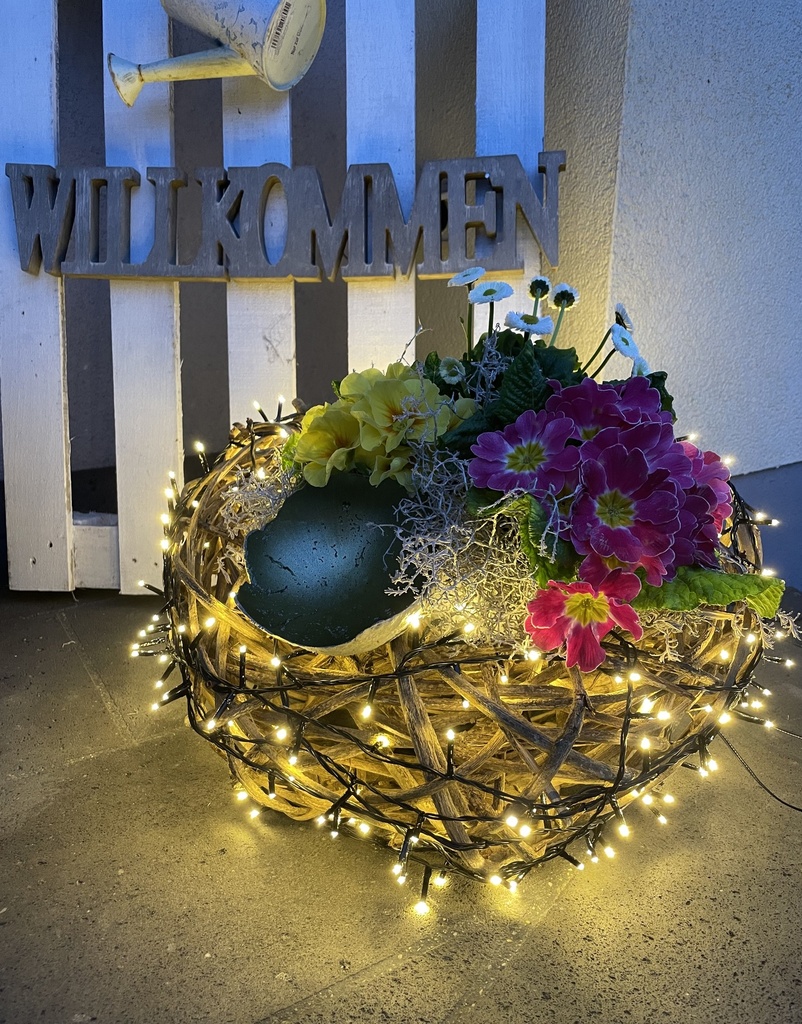 Weidenkorb D: ca. 40cm beleuchtet