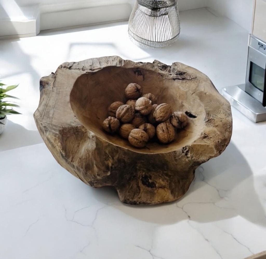 Schale aus Teakholz ca. D: 30cm