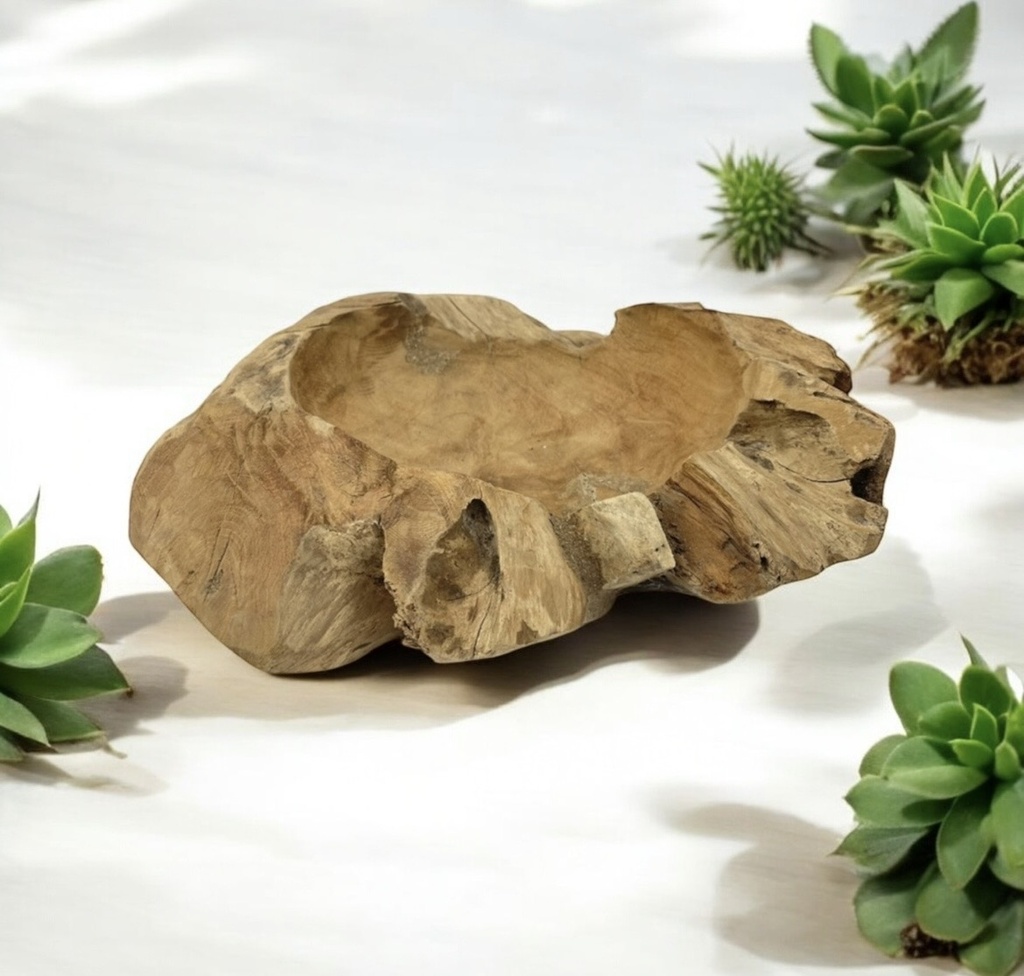 Schale aus Teakholz ca. D: 30cm