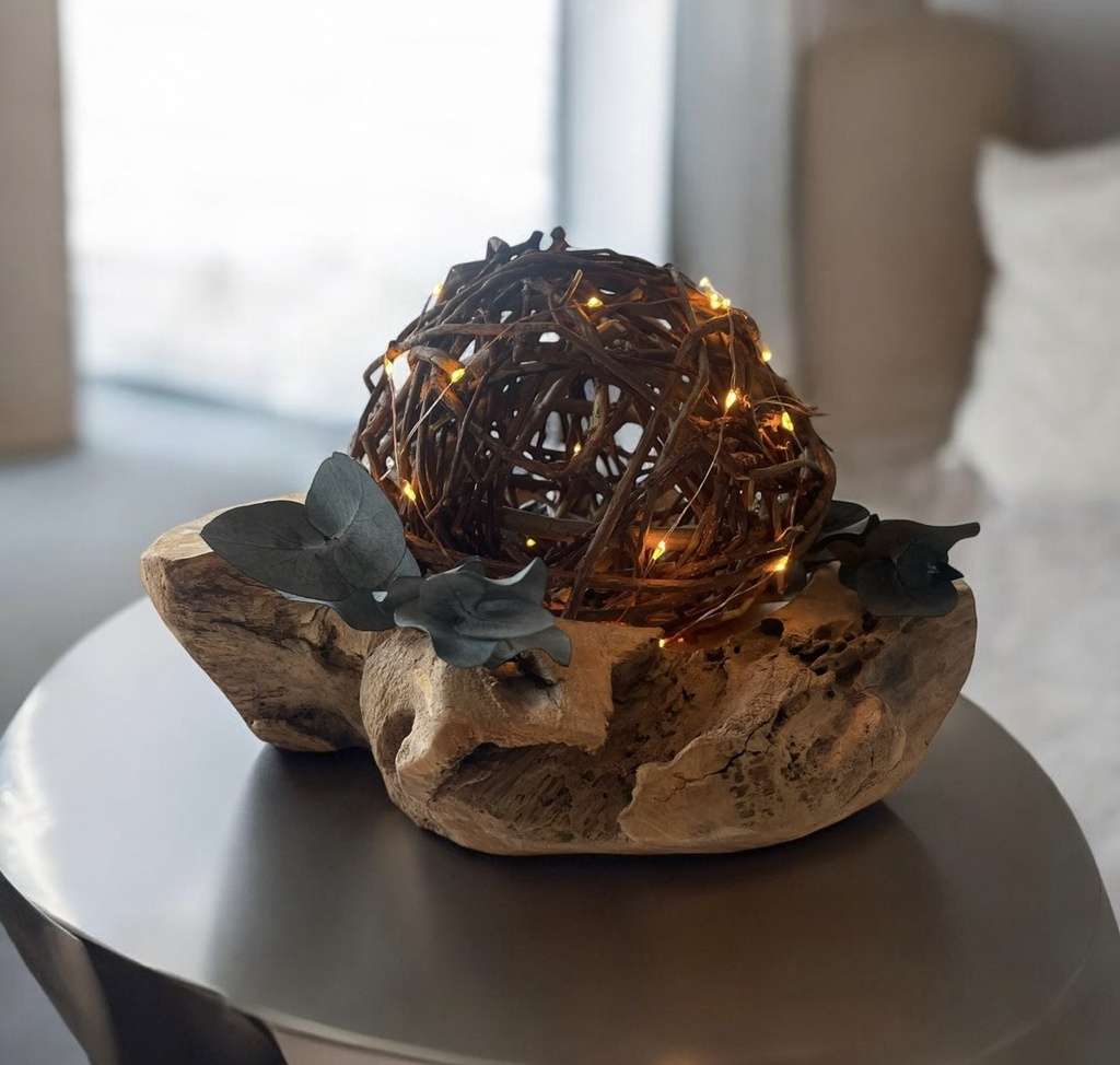 Schale aus Teakholz ca. D: 30cm