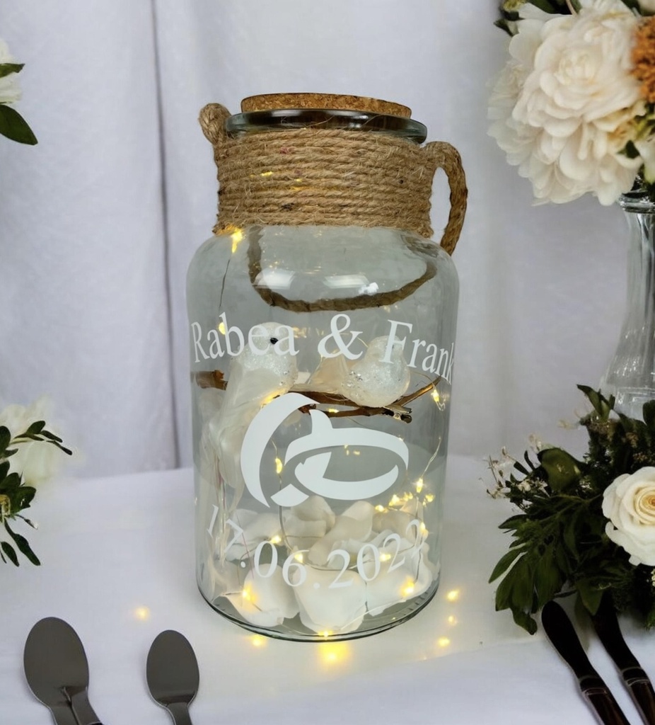 Korkenglas individuell beschriftet 25cm