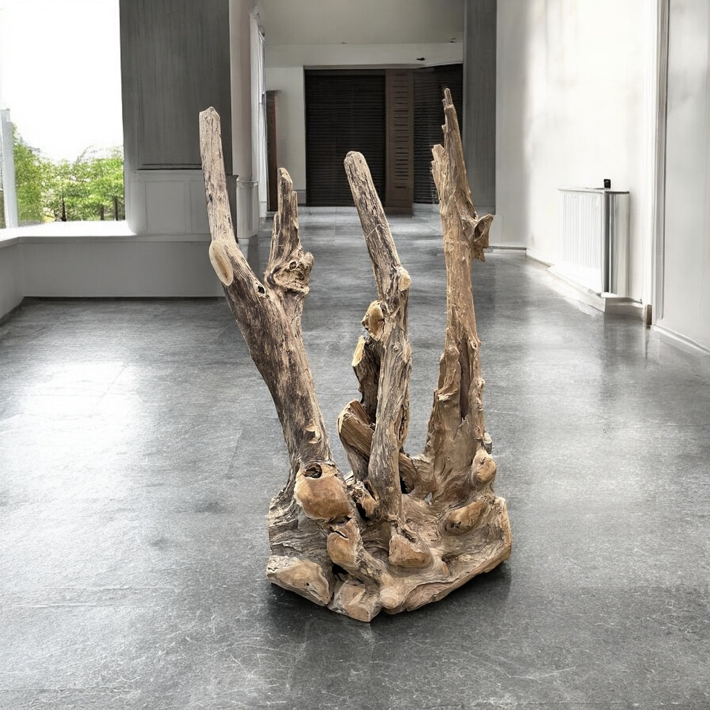 Wurzel aus Teakholz / Größe: ca. 70x50x155 cm