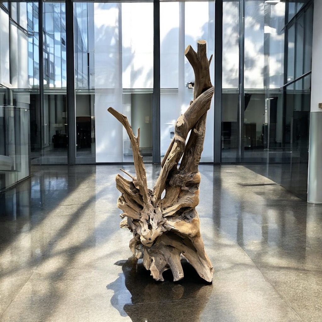 Wurzel aus Teakholz / Größe: ca. 70x50x155 cm