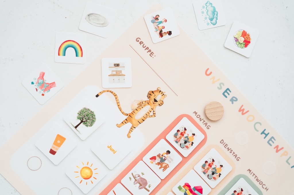 Kindergarten Wochenplaner inkl. Symbole A3