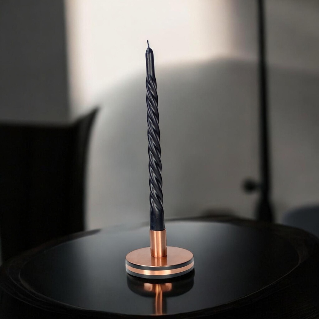 Kerzenständer kupfer/schwarz 6cm