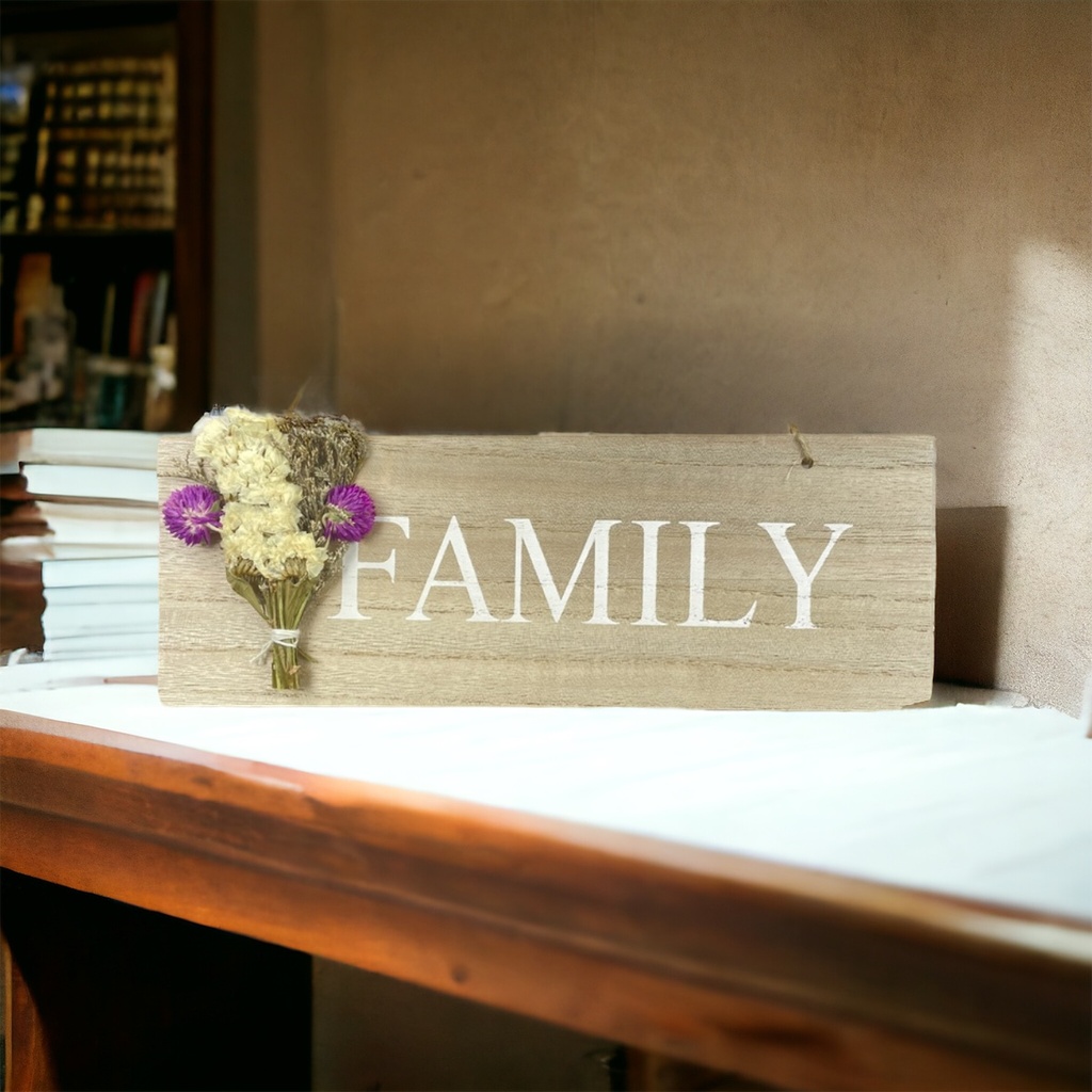 Holzschild "Family" 28 x 10 x 0,6cm