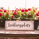Holzschild "Lieblingsplatz" 24 x 14cm