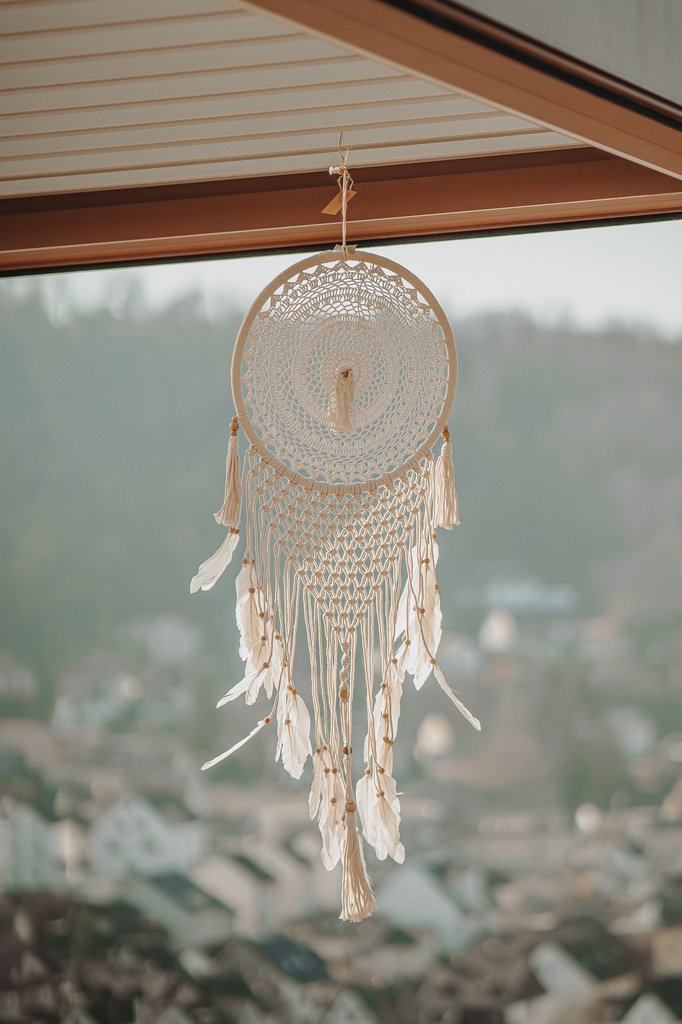 Dreamcatcher weiß D:40cm