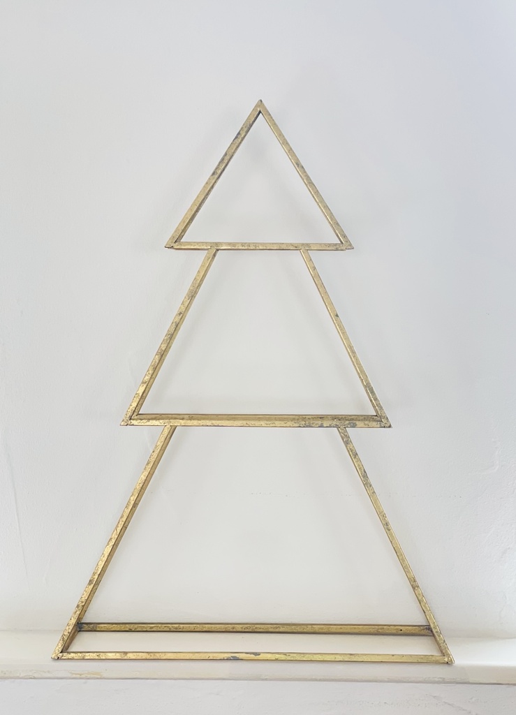 Tannenbaum aus Metall gold H: 80cm