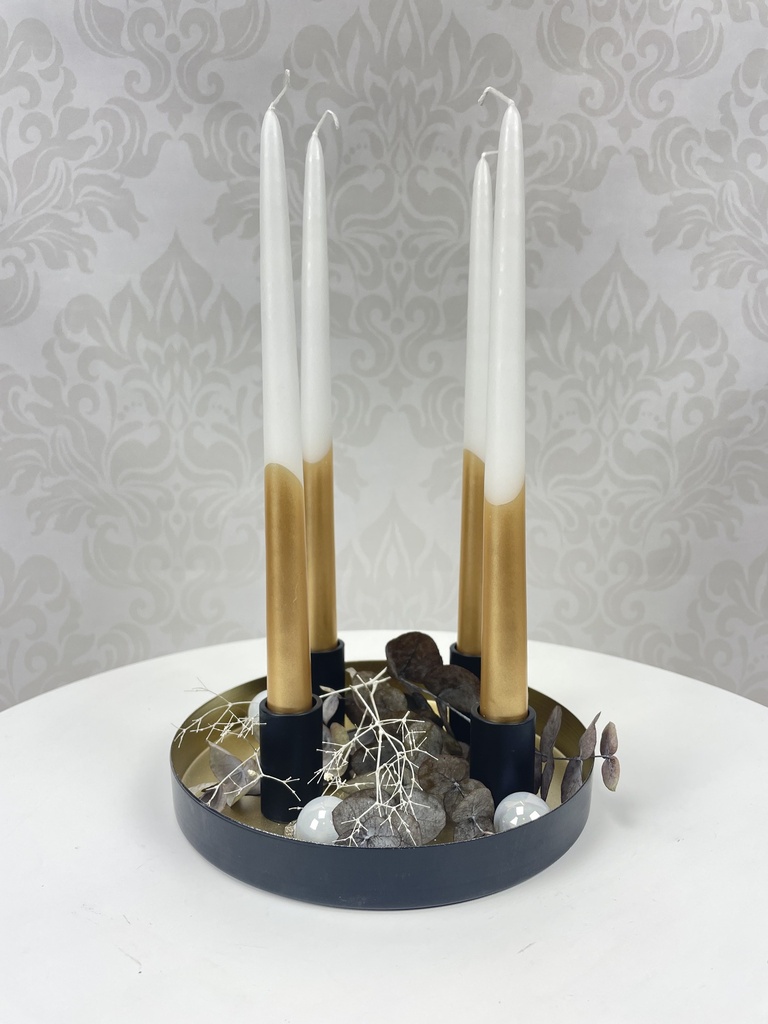 Adventskranz Metall mit magnetischen Kerzenhaltern D: 20cm