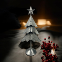 Tannenbaum aus Metall silber H: 47cm B: 23cm