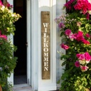 Holzschild "Willkommen" klein H: 78cm B: 10cm