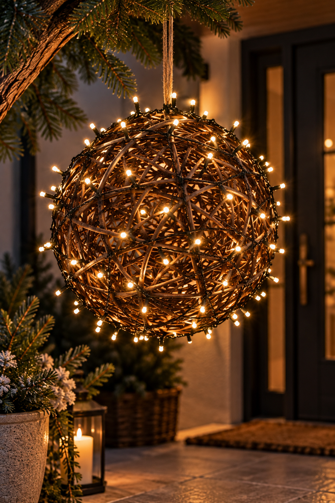 Weidenkugel D: 30cm beleuchtet