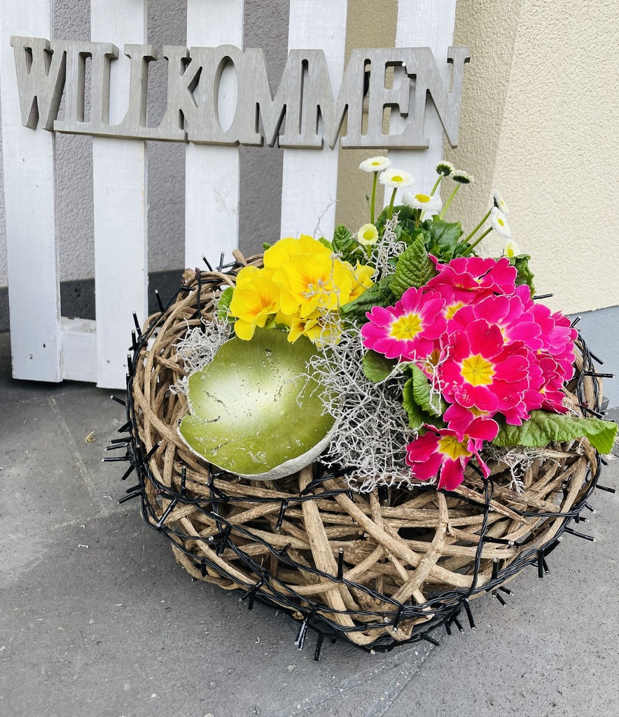 Weidenkorb D: ca. 40cm beleuchtet