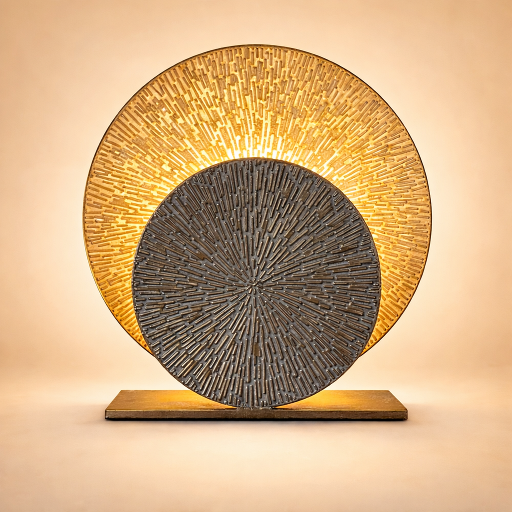 Tischlampe gold H: 39,5cm